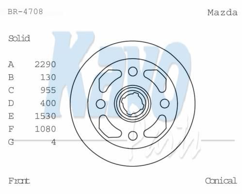 KAVO PARTS Тормозной диск BR-4708